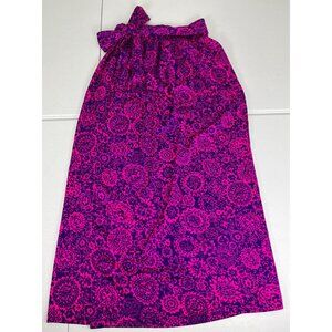 High Tide Medallion Patterned Wrap Skirt Women's S Pink Purple Side Tie Swimwear